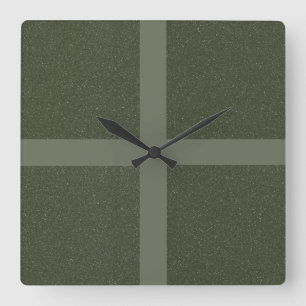 Horloge murale Motif Moss Green Cross