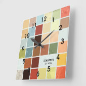 Horloge murale Motif multicolore (Angle)