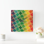 Horloge murale Motif rétro colorée (Maison)