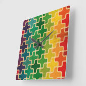 Horloge murale Motif rétro colorée (Angle)