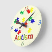 Horloge murale moyenne de l'autisme (Angle)