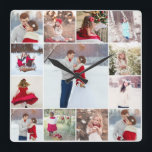 Horloge murale multi-photo tendance<br><div class="desc">Horloge murale de Collage Multiphoto tendance.</div>