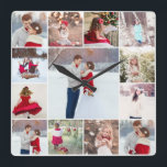 Horloge murale multi-photo tendance<br><div class="desc">Horloge murale de Collage Multiphoto tendance.</div>