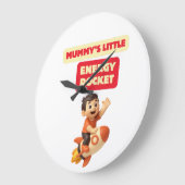 Horloge murale Mummy's Little Energy Rocket Kids (Angle)