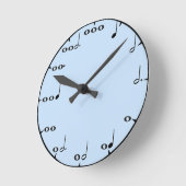 Horloge murale musicale bleue de mathématiques (Angle)