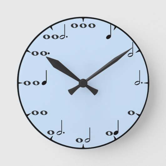 Horloge murale musicale bleue de mathématiques (Recto)