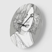 horloge murale noir et blanc (Angle)