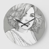 horloge murale noir et blanc (Recto)