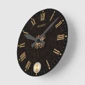 horloge murale noire (Angle)