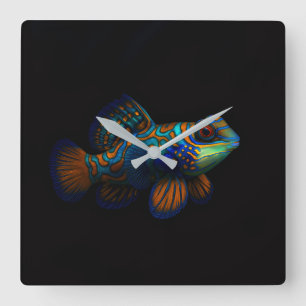 Horloge murale noire 4 Luxe avec Mandarin Dragonet