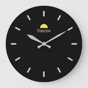 Horloge murale noire élégante