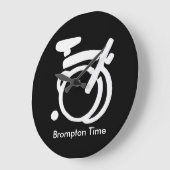 Horloge murale noire et blanche de Brompton (Angle)