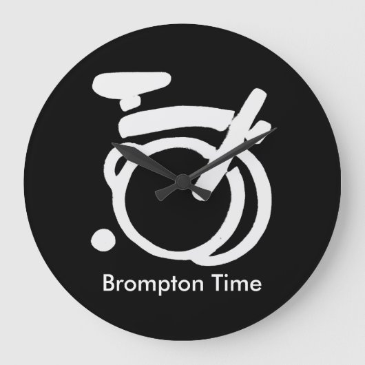 Horloge murale noire et blanche de Brompton (Recto)