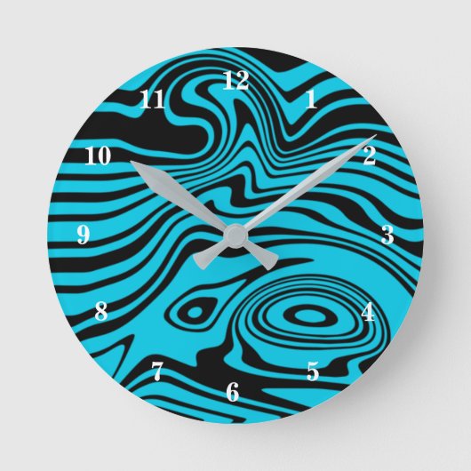 Horloge murale noire et bleue (Recto)