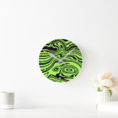 Horloge murale noire et vert néon (Maison)