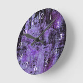 Horloge murale noire et violet foncé (Angle)