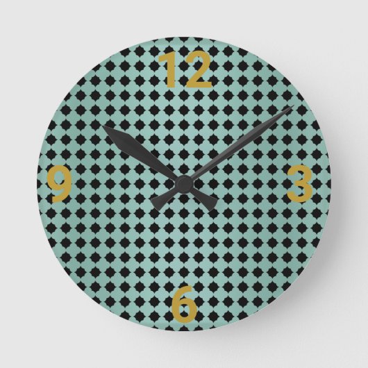 Horloge murale noire verte (Recto)