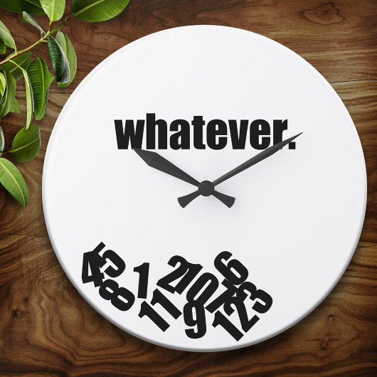 Horloge murale nombres désordonnés