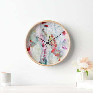 Horloge murale Numérique abstrait glacé tendance d