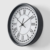 Horloge murale numérique classique ⏳ noir et blanc (Angle)