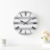 Horloge murale - Numéros romains de métal moderne (Maison)