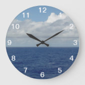 Horloge murale numérotée Océan Bleu et Nuages Do (Recto)