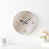 Horloge murale or et perle (Maison)