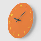 Horloge murale orange (Angle)