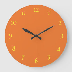 Horloge murale orange