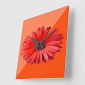 Horloge murale orange (Angle)