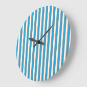 Horloge murale : Orange, Bleu Turquoise, Blancs (Angle)