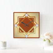 Horloge murale orange brûlée (Maison)