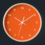 Horloge murale orange Couleurs et numéros personna<br><div class="desc">Belles couleurs personnalisables Horloges murales orange - Choisissez / ajoutez vos couleurs arrière - plans et numériques préférées ! Choisissez vos polices et taille de nombre uniques ! ou Ajoutez votre texte / nom / date / logo / image / plus ! Bonne chance - Soyez heureux :)</div>