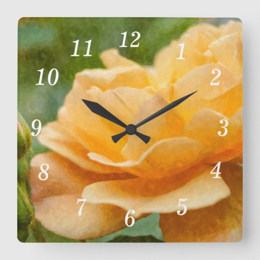 Horloge murale orange Rose (Recto)