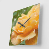 Horloge murale orange Rose (Angle)