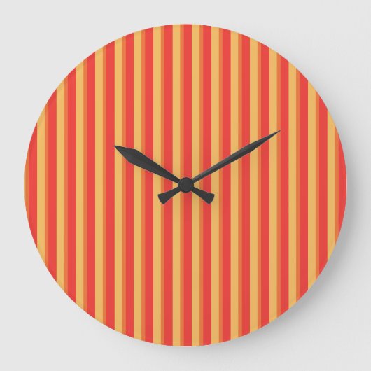 Horloge murale : Orange, Rouge et Jaune (Recto)