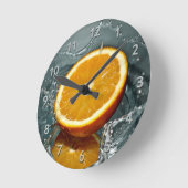Horloge murale Orange Splash (Angle)