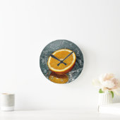 Horloge murale Orange Splash (Maison)
