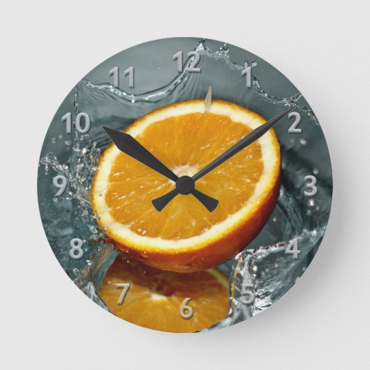 Horloge murale Orange Splash (Recto)