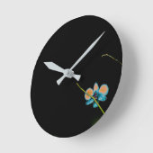 Horloge murale Orchidée Orange (Angle)