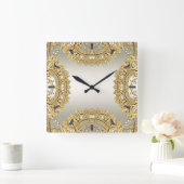 Horloge murale ornée d'or (Maison)