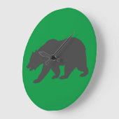Horloge murale OURS GRIZZLI ROUGE (Angle)