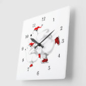 Horloge murale ours polaires de Noël (Angle)