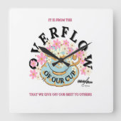 Horloge murale OVERFLOW par Poet Adiela Akoo (Recto)