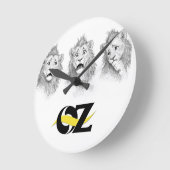 Horloge murale Oz avec le Lion peureux (Angle)