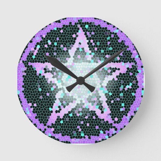 Horloge murale païenne de mosaïque en verre souill (Recto)