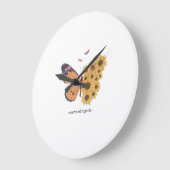 Horloge murale Papillon Jaune (Angle)