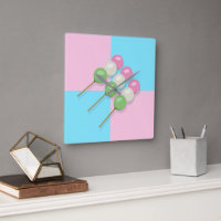 Horloge murale Pastel Pink À damiers Dango