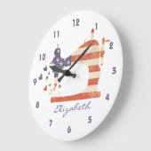 Horloge murale patriotique de machine à coudre (Angle)