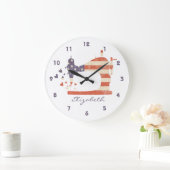 Horloge murale patriotique de machine à coudre (Maison)